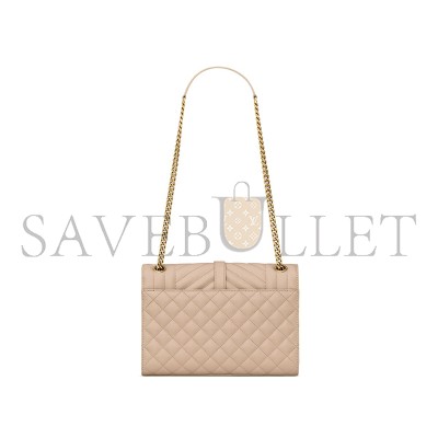 YSL ENVELOPE MEDIUM IN QUILTED GRAIN DE POUDRE EMBOSSED LEATHER 600185BOW912721 (24*17.5*6cm)