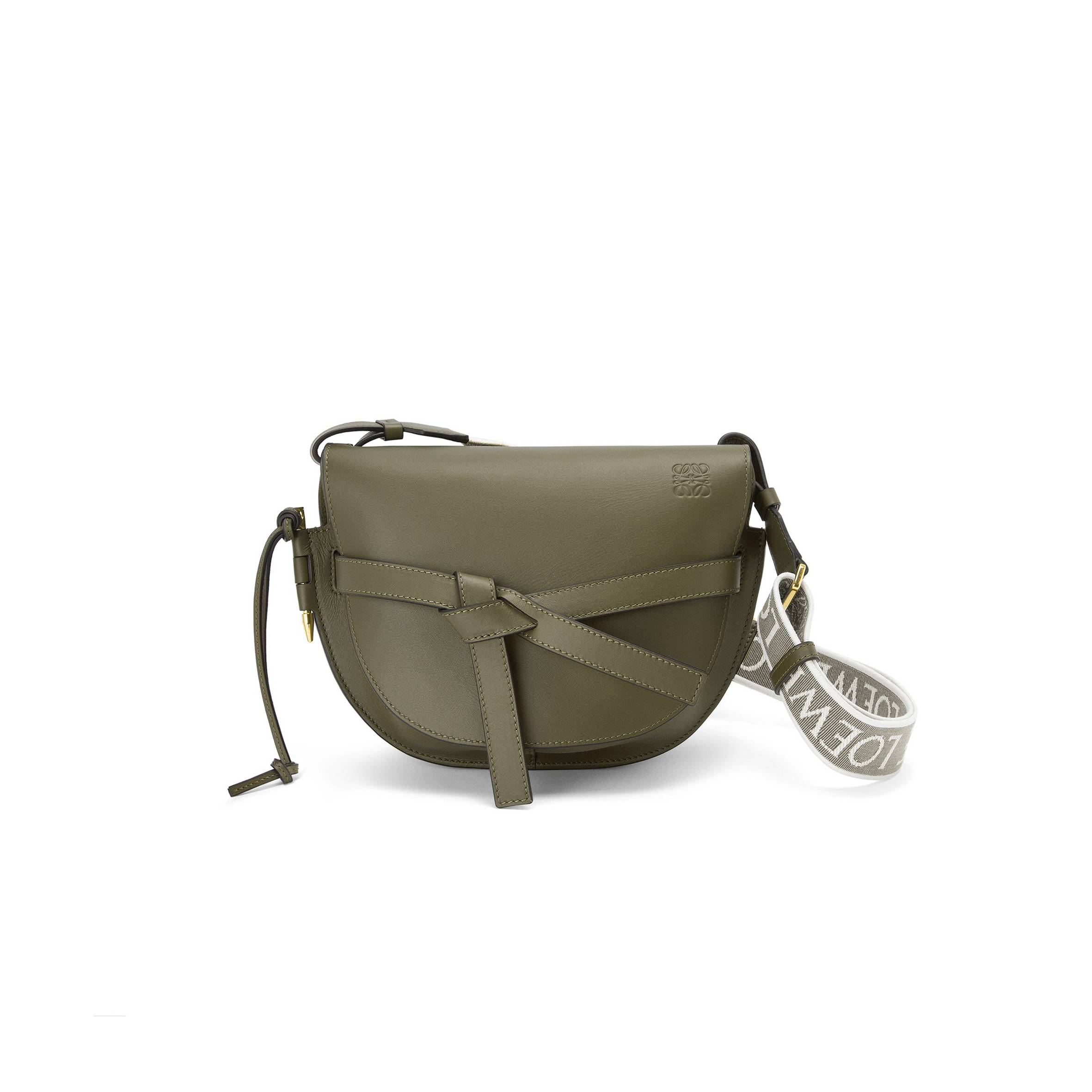 LOEWE SMALL GATE BAG IN SOFT CALFSKIN AND JACQUARD A650T20X40 (25*19*11.5 cm) LOEWE SMALL GATE BAG IN SOFT CALFSKIN AND JACQUARD A650T20X40 (25*19*11.5 cm)