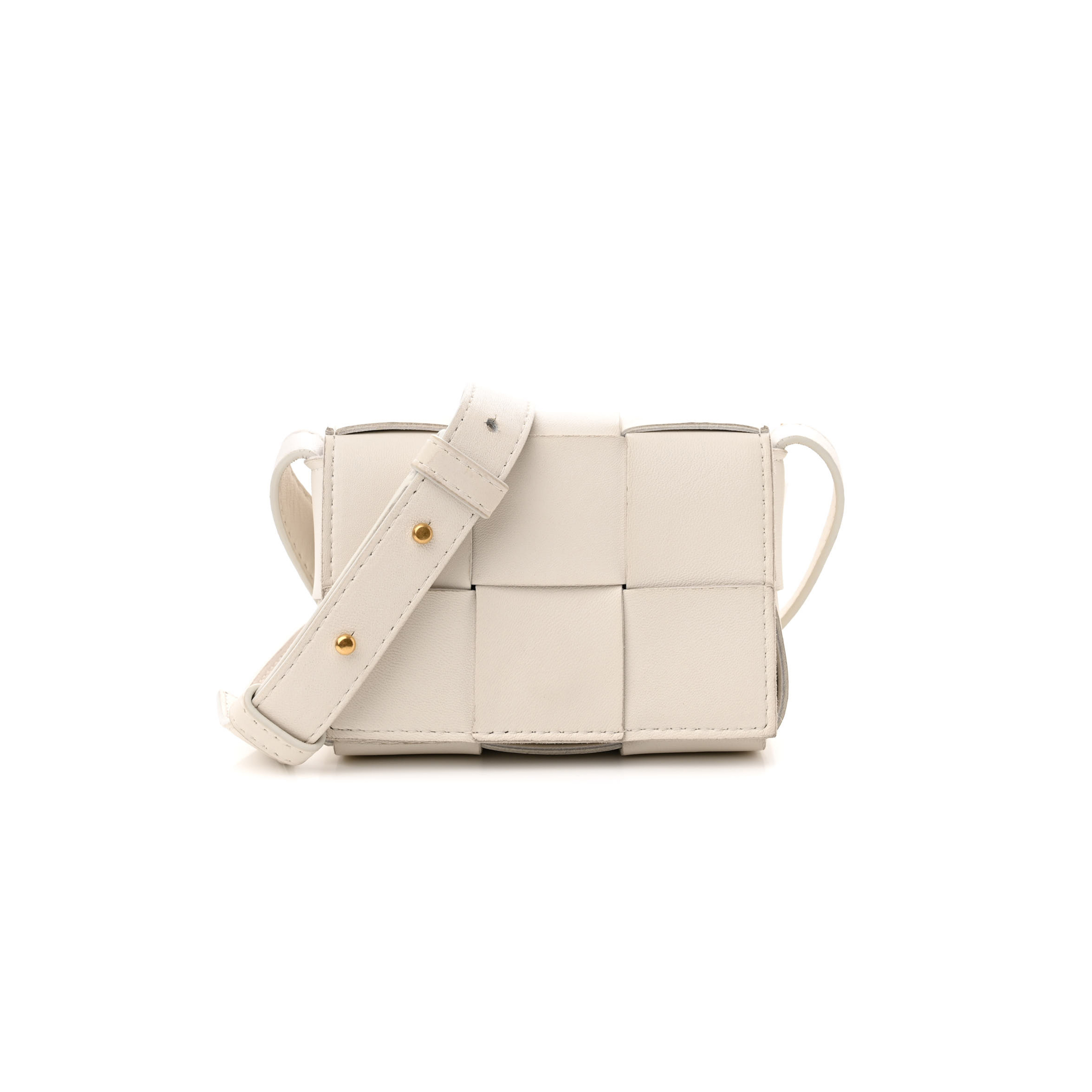 BOTTEGA VENETA LAMBSKIN MAXI INTRECCIATO EXTRA MINI CASSETTE CROSSBODY BAG WHITE (13*9*4cm) BOTTEGA VENETA LAMBSKIN MAXI INTRECCIATO EXTRA MINI CASSETTE CROSSBODY BAG WHITE (13*9*4cm)