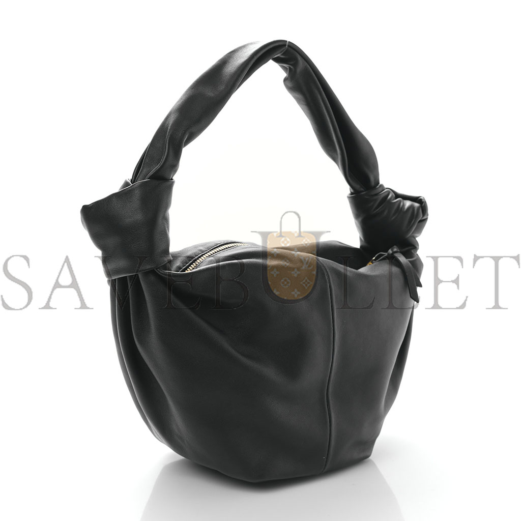BOTTEGA VENETA NAPPA MINI DOUBLE KNOT BAG BLACK (32*18*13cm) BOTTEGA VENETA NAPPA MINI DOUBLE KNOT BAG BLACK (32*18*13cm)