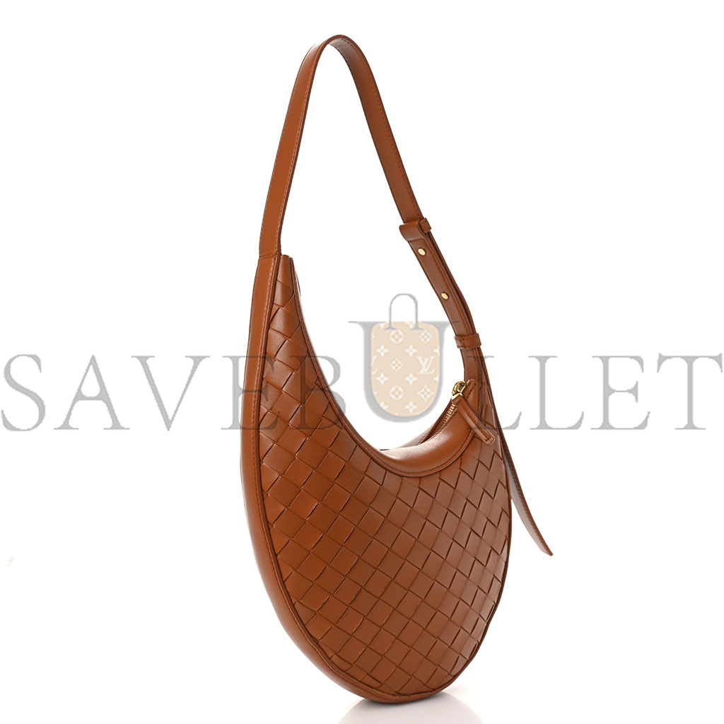 BOTTEGA VENETA NAPPA INTRECCIATO SMALL DROP SHOULDER BAG WOOD (23*34*6cm) BOTTEGA VENETA NAPPA INTRECCIATO SMALL DROP SHOULDER BAG WOOD (23*34*6cm)