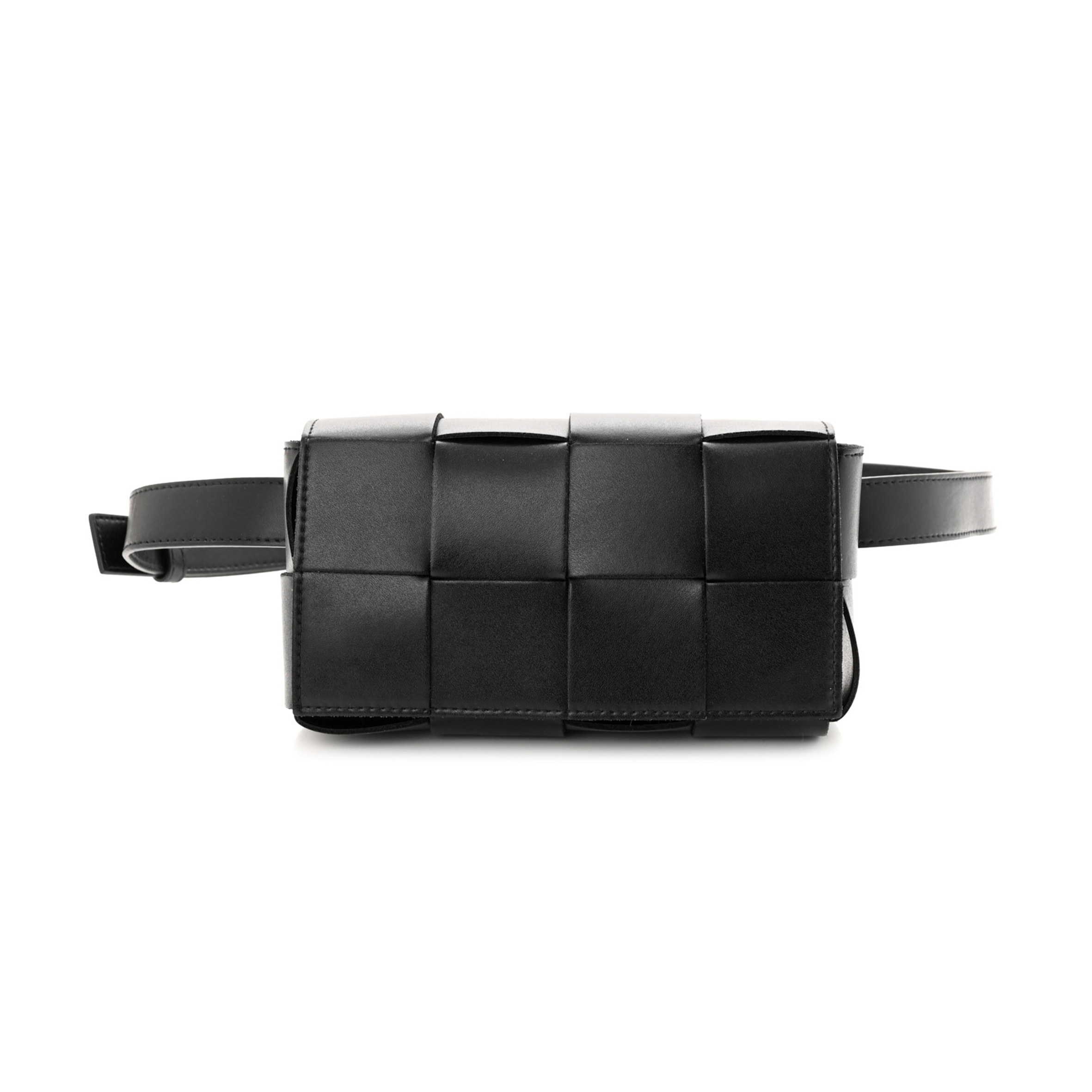 BOTTEGA VENETA NAPPA MAXI INTRECCIO THE BELT CASSETTE BAG BLACK (18*10*5cm) BOTTEGA VENETA NAPPA MAXI INTRECCIO THE BELT CASSETTE BAG BLACK (18*10*5cm)