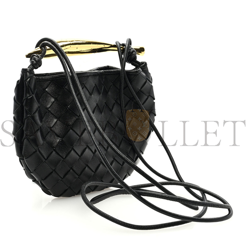 BOTTEGA VENETA NAPPA INTRECCIATO MINI SARDINE BAG BLACK (20*14*3cm) BOTTEGA VENETA NAPPA INTRECCIATO MINI SARDINE BAG BLACK (20*14*3cm)