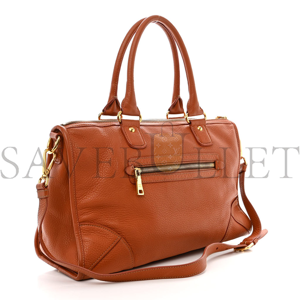 PRADA VITELLO DAINO SHOPPING SATCHEL RAME (37*22*15cm) PRADA VITELLO DAINO SHOPPING SATCHEL RAME (37*22*15cm)