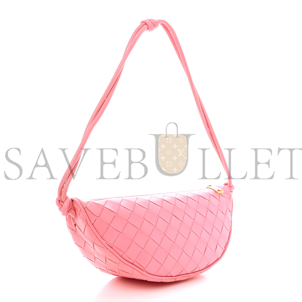 BOTTEGA VENETA NAPPA INTRECCIATO HALF MOON POUCH ON STRAP RIBBON (24*11*10cm) BOTTEGA VENETA NAPPA INTRECCIATO HALF MOON POUCH ON STRAP RIBBON (24*11*10cm)