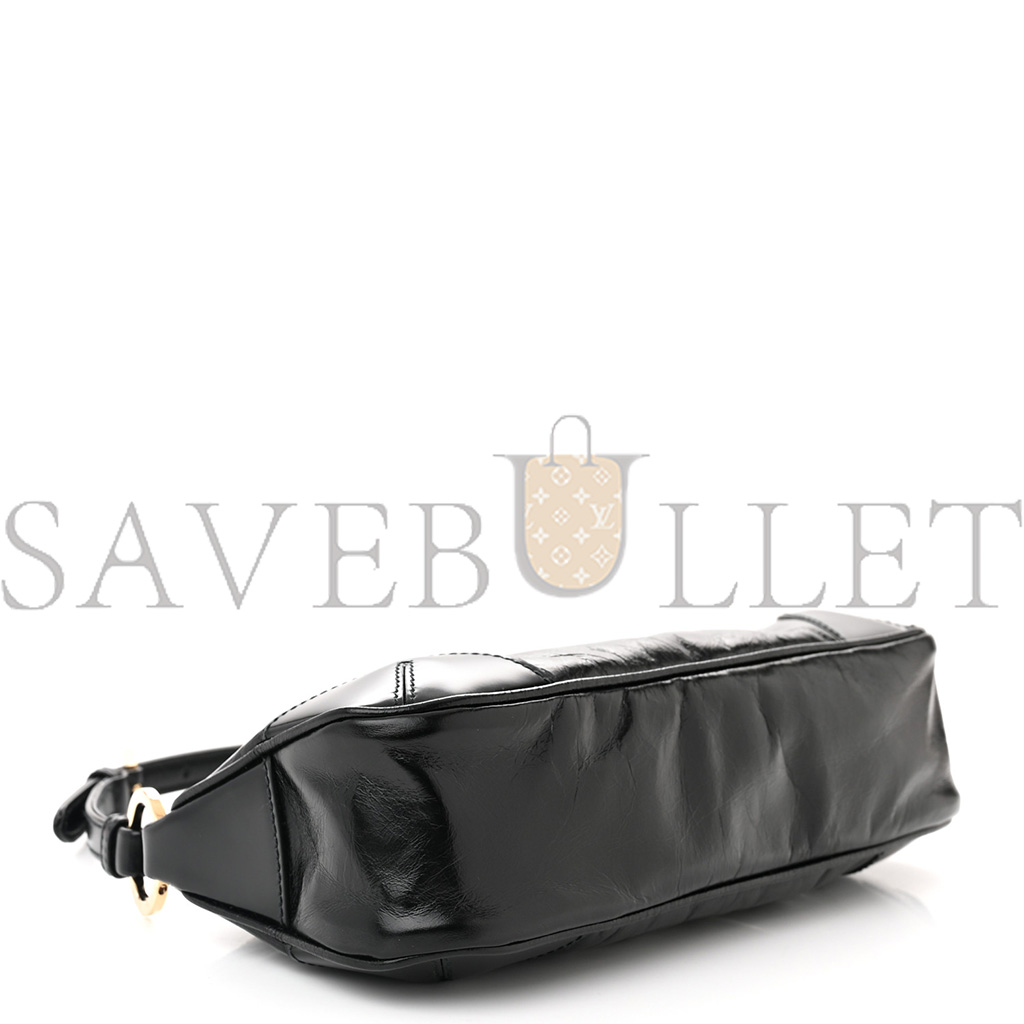 PRADA VITELLO SHINE BRUSHED CALFSKIN RE-EDITION 2002 SHOULDER BAG BLACK (24*10*6cm) PRADA VITELLO SHINE BRUSHED CALFSKIN RE-EDITION 2002 SHOULDER BAG BLACK (24*10*6cm)