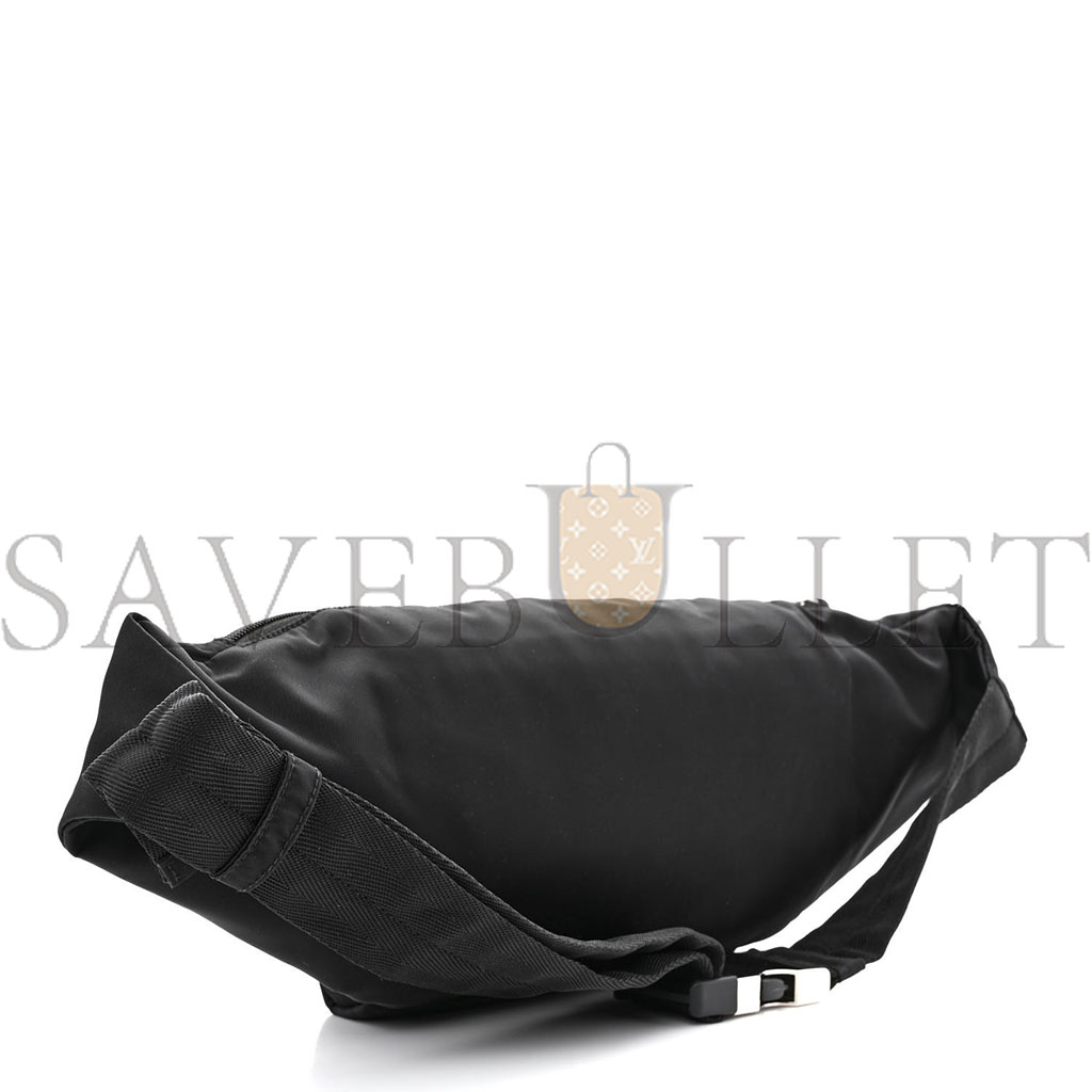 PRADA TESSUTO NYLON BELT BAG BLACK (33*18*4cm) PRADA TESSUTO NYLON BELT BAG BLACK (33*18*4cm)