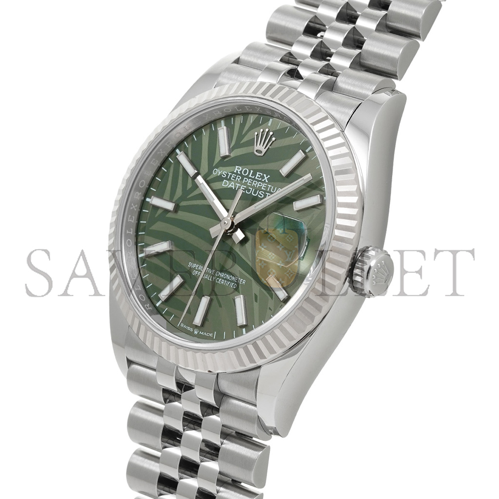 ROLEX DATEJUST OLIVE GREEN PALM THEME 41MM WATCH 126234-0047 ROLEX DATEJUST OLIVE GREEN PALM THEME 41MM WATCH 126234-0047