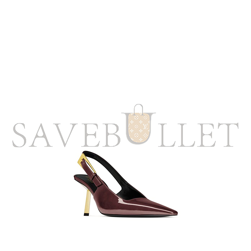 YSL LEE SLINGBACK PUMPS IN PATENT LEATHER 799704AAAPQ2226