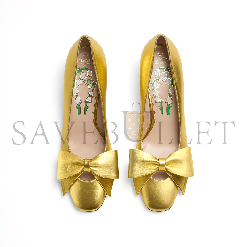VALENTINO BOWOW PUMPS IN LAMINATED NAPPA 45MM 6W2S0LB5KDR_AG9