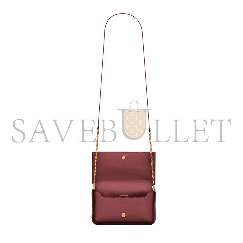 YSL CASSANDRE PHONE HOLDER IN SMOOTH LEATHER 6350950U40J6592 (18*11*2.5cm)
