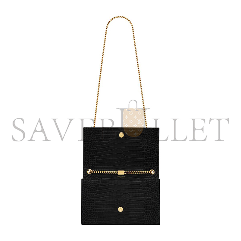 YSL KATE MEDIUM TASSEL IN CROCODILE-EMBOSSED LEATHER 354119DND0J1000 (24*14.5*5.5cm) YSL KATE MEDIUM TASSEL IN CROCODILE-EMBOSSED LEATHER 354119DND0J1000 (24*14.5*5.5cm)