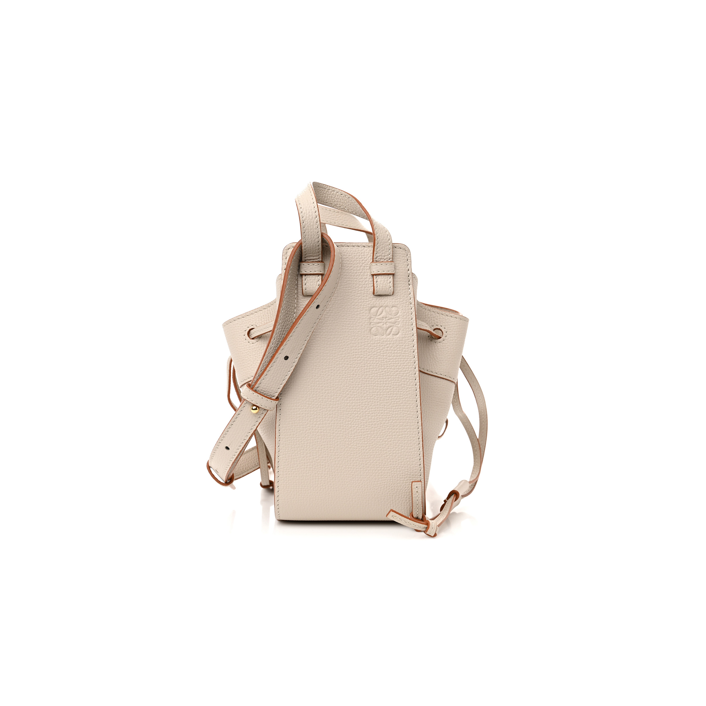 LOEWE PEBBLE GRAIN CALFSKIN MINI HAMMOCK SHOULDER BAG LIGHT GHOST (19*17*11cm) LOEWE PEBBLE GRAIN CALFSKIN MINI HAMMOCK SHOULDER BAG LIGHT GHOST (19*17*11cm)