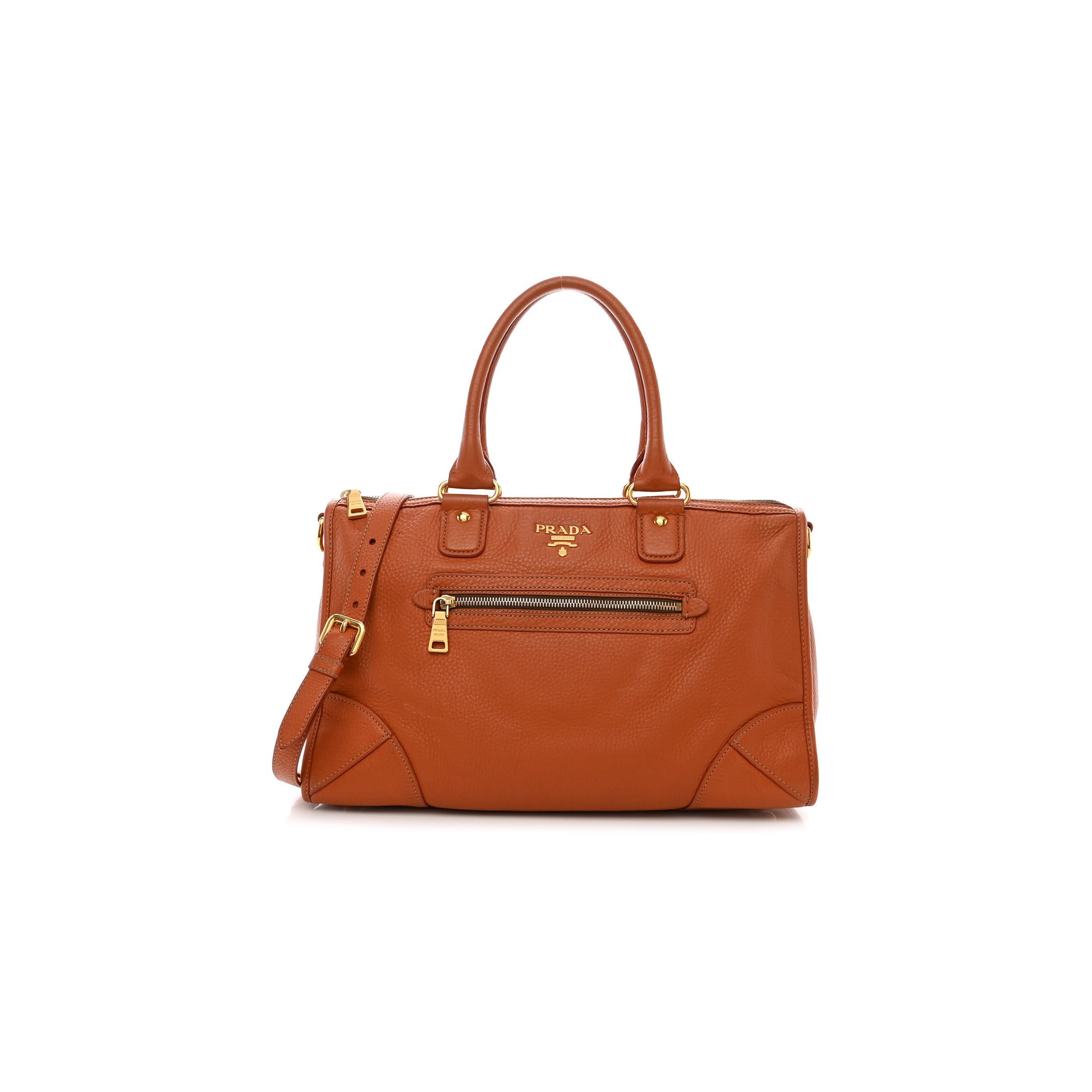 PRADA VITELLO DAINO SHOPPING SATCHEL RAME (37*22*15cm) PRADA VITELLO DAINO SHOPPING SATCHEL RAME (37*22*15cm)