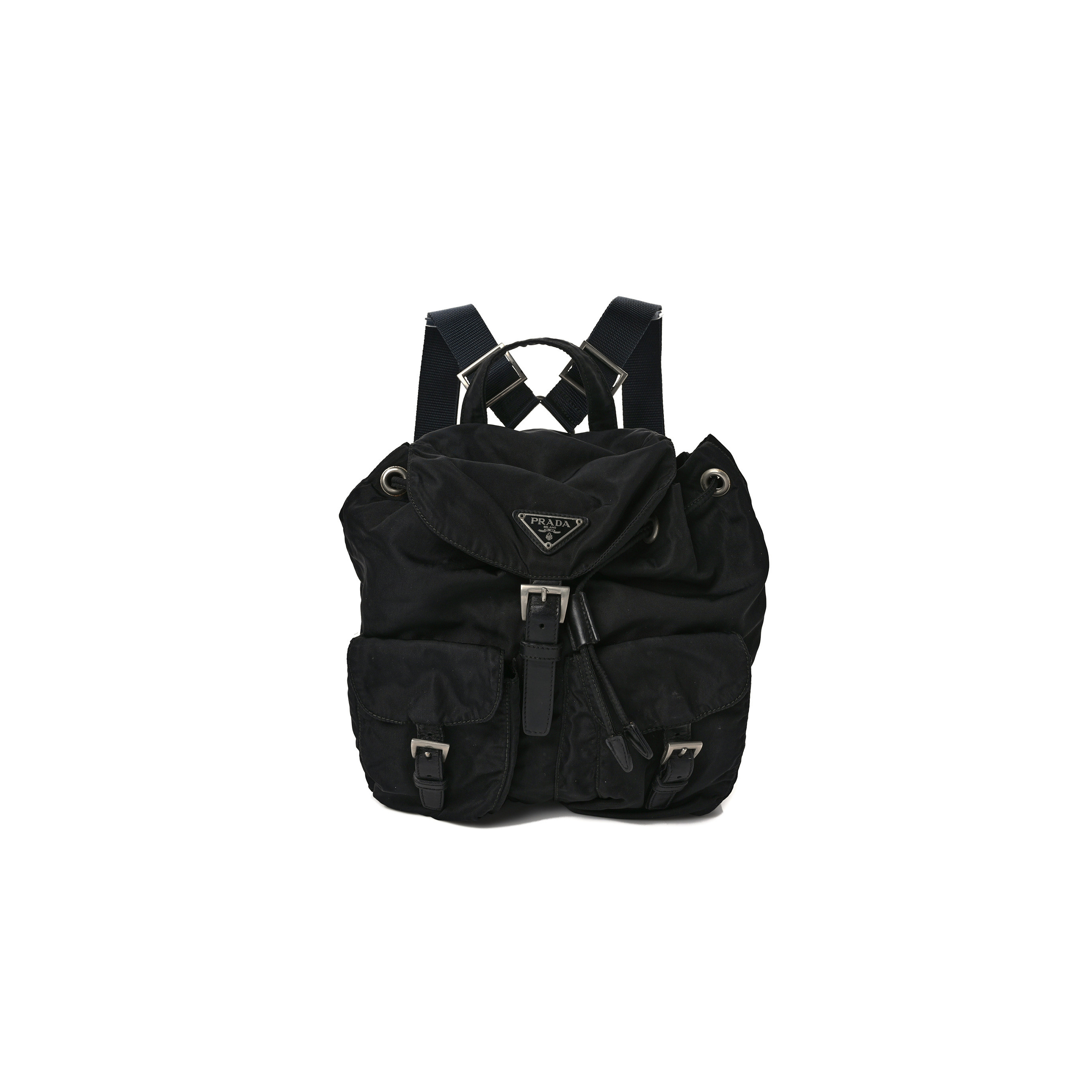 PRADA TESSUTO NYLON VELA BACKPACK BLACK (30*27*13cm) PRADA TESSUTO NYLON VELA BACKPACK BLACK (30*27*13cm)
