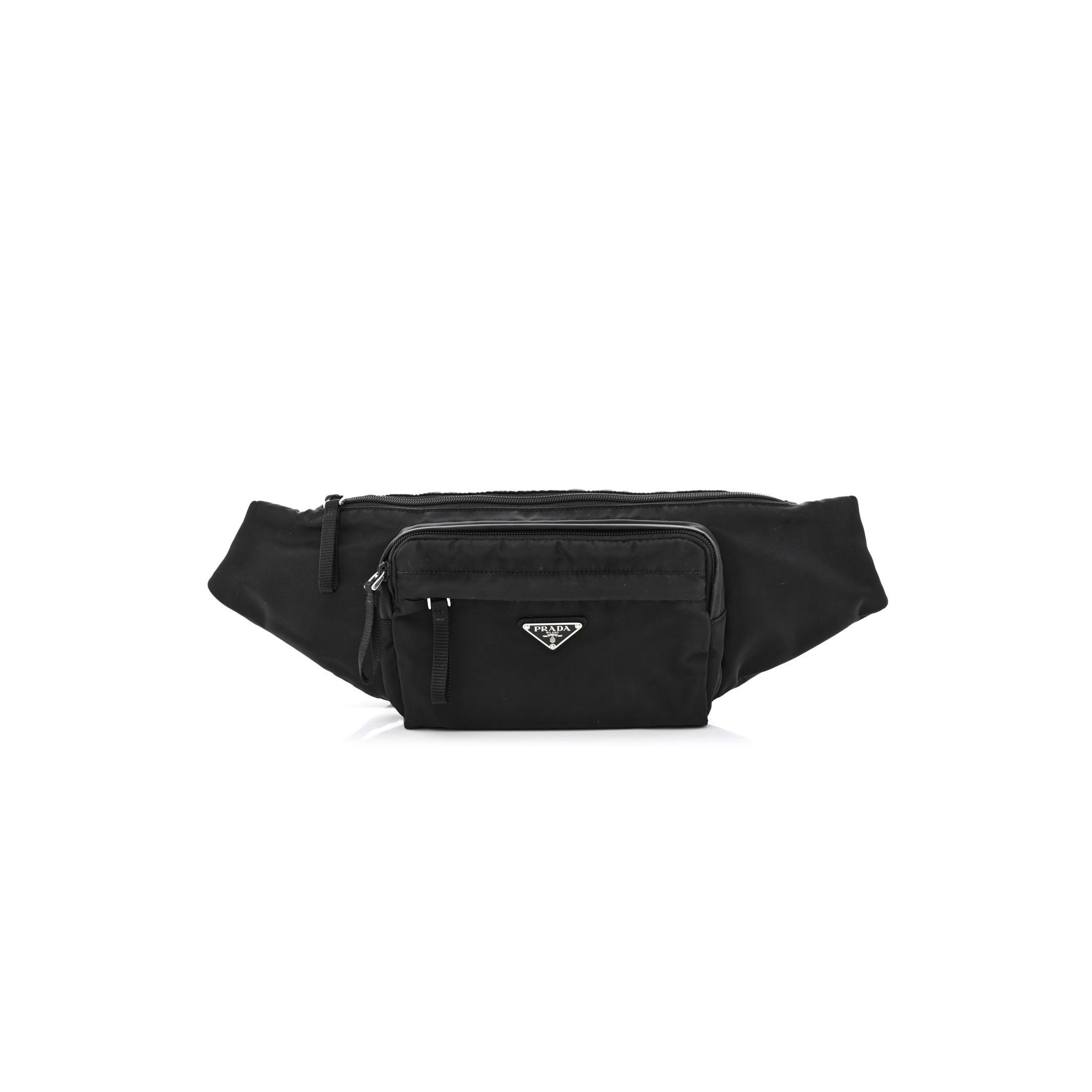 PRADA TESSUTO NYLON BELT BAG BLACK (33*18*4cm) PRADA TESSUTO NYLON BELT BAG BLACK (33*18*4cm)