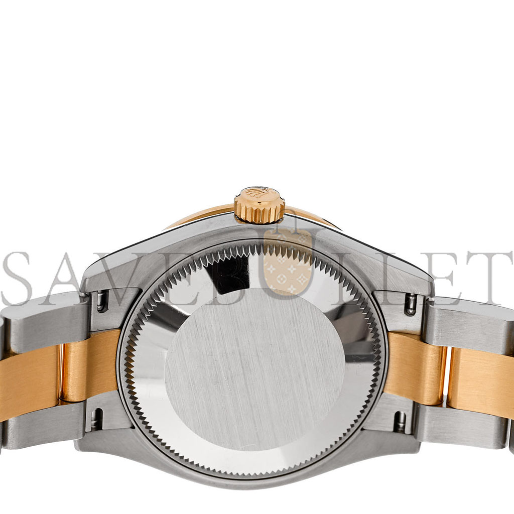 ROLEX STAINLESS STEEL 18K YELLOW GOLD DIAMOND BLACK MOTHER OF PEARL 31MM OYSTER PERPETUAL DATEJUST WATCH 278383RBR ROLEX STAINLESS STEEL 18K YELLOW GOLD DIAMOND BLACK MOTHER OF PEARL 31MM OYSTER PERPETUAL DATEJUST WATCH 278383RBR