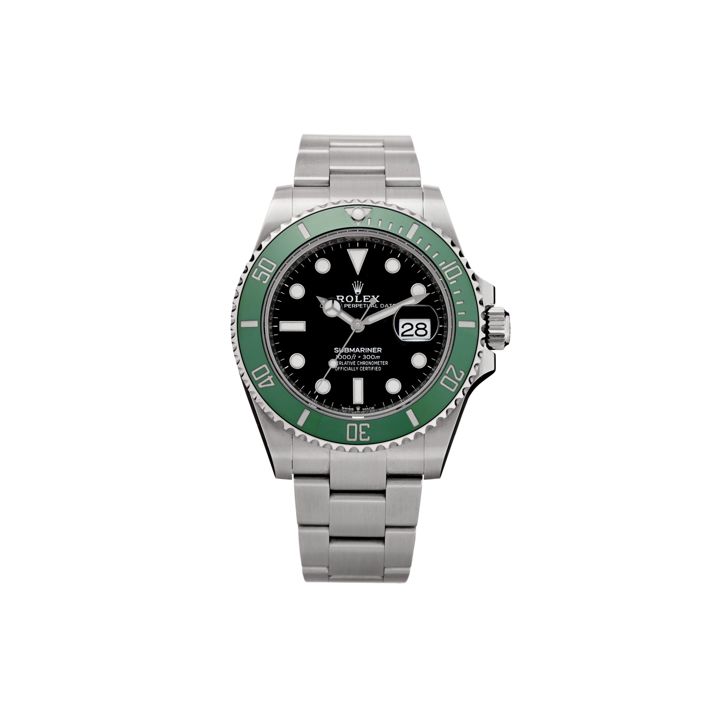 ROLEX STAINLESS STEEL 41MM OYSTER PERPETUAL SUBMARINER DATE "KERMIT" WATCH BLACK 126610LV ROLEX STAINLESS STEEL 41MM OYSTER PERPETUAL SUBMARINER DATE "KERMIT" WATCH BLACK 126610LV