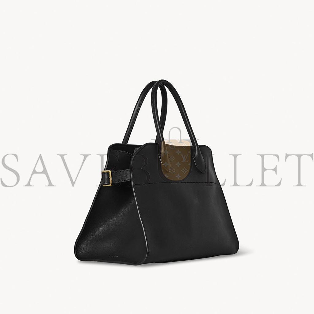 THE ROW SOFT MARGAUX 12 BAG IN LEATHER BLACK W1586L72BLSG (30*23*19cm) THE ROW SOFT MARGAUX 12 BAG IN LEATHER BLACK W1586L72BLSG (30*23*19cm)