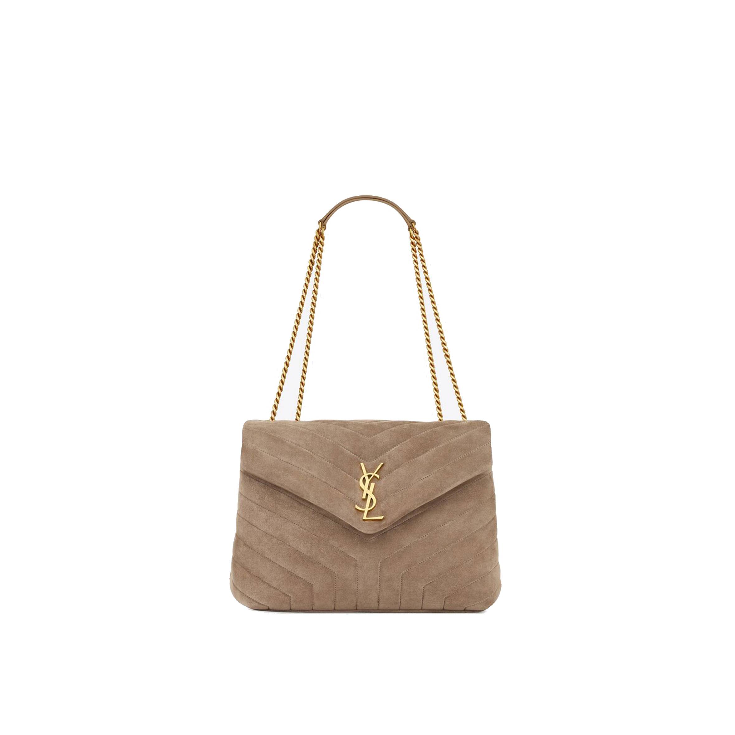 YSL LOULOU MEDIUM CHAIN BAG IN QUILTED SUEDE 5749461U8612346 (32*22*12cm) YSL LOULOU MEDIUM CHAIN BAG IN QUILTED SUEDE 5749461U8612346 (32*22*12cm)
