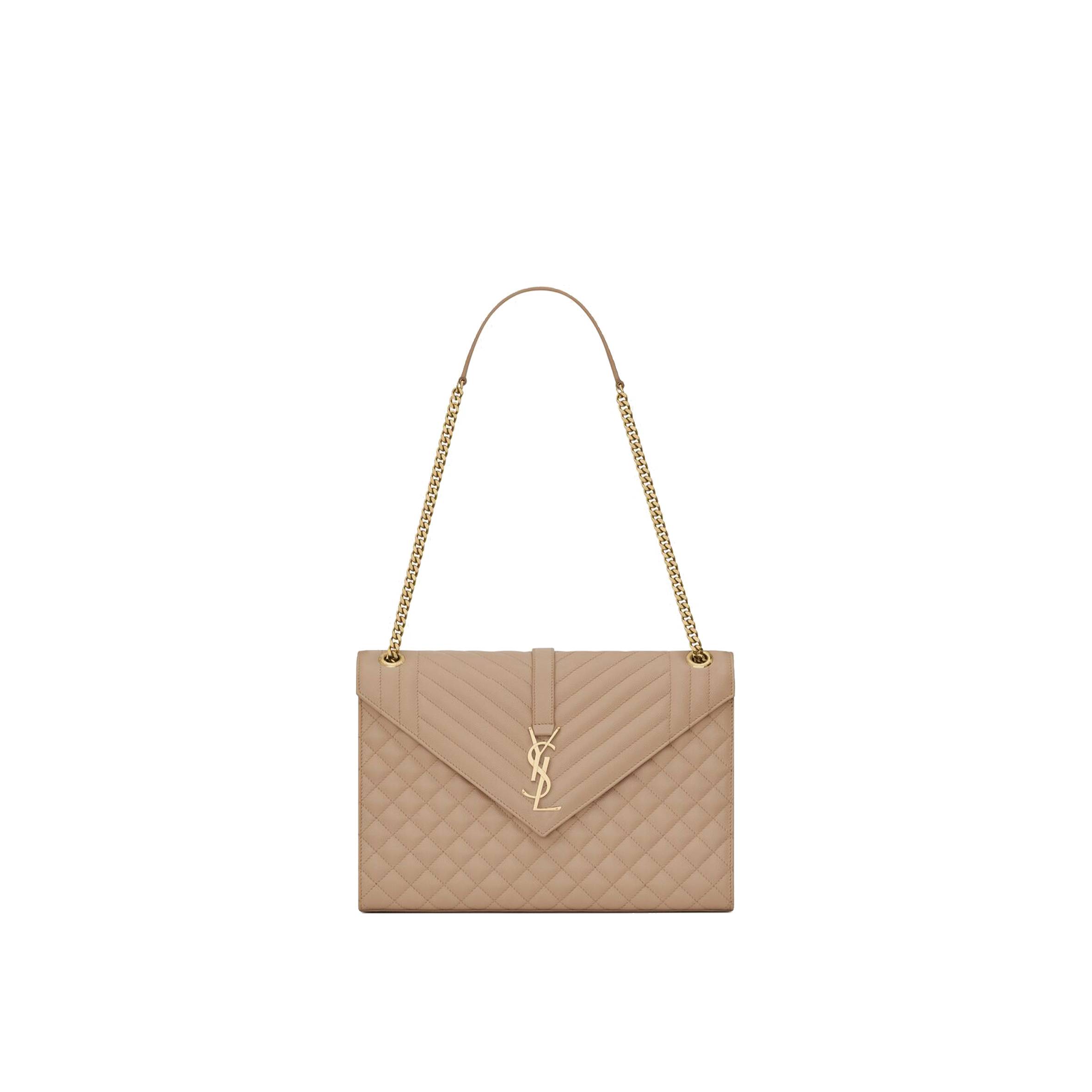 YSL ENVELOPE LARGE BAG IN MIX MATELASSÉ GRAIN DE POUDRE EMBOSSED LEATHER 600166BOW912721 (31*22*7.5cm) YSL ENVELOPE LARGE BAG IN MIX MATELASSÉ GRAIN DE POUDRE EMBOSSED LEATHER 600166BOW912721 (31*22*7.5cm)