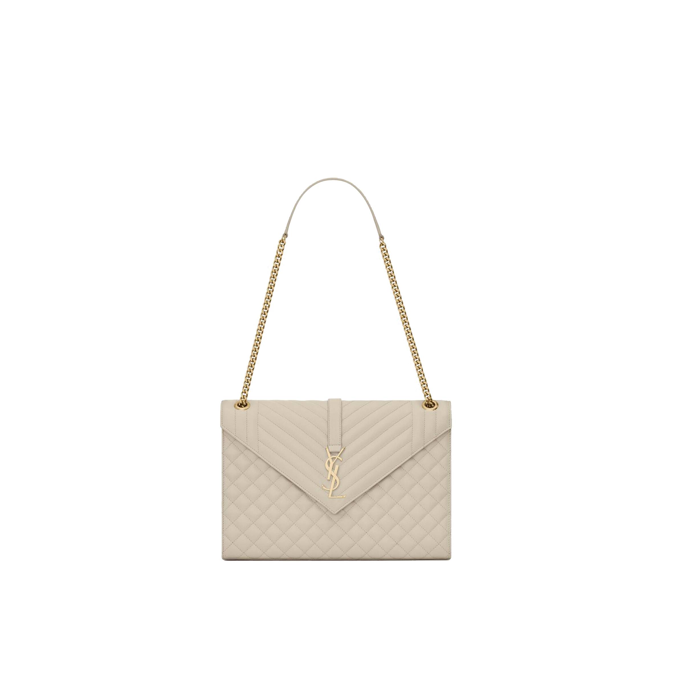 YSL ENVELOPE LARGE BAG IN MIX MATELASSÉ GRAIN DE POUDRE EMBOSSED LEATHER 600166BOW919207 (31*22*7.5cm) YSL ENVELOPE LARGE BAG IN MIX MATELASSÉ GRAIN DE POUDRE EMBOSSED LEATHER 600166BOW919207 (31*22*7.5cm)