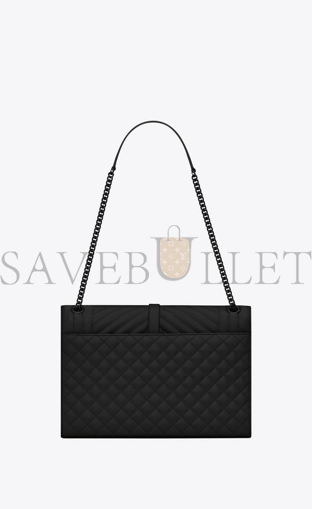 YSL ENVELOPE LARGE BAG IN MIX MATELASSÉ GRAIN DE POUDRE EMBOSSED LEATHER 600166BOW981000 (31*22*7.5cm) YSL ENVELOPE LARGE BAG IN MIX MATELASSÉ GRAIN DE POUDRE EMBOSSED LEATHER 600166BOW981000 (31*22*7.5cm)