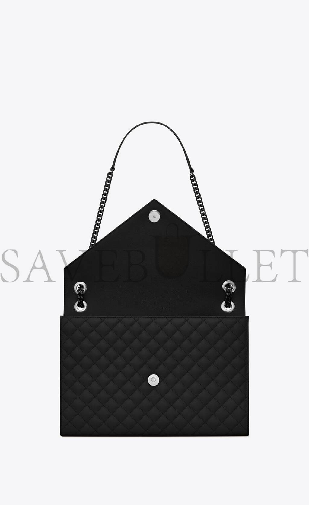 YSL ENVELOPE LARGE BAG IN MIX MATELASSÉ GRAIN DE POUDRE EMBOSSED LEATHER 600166BOW981000 (31*22*7.5cm) YSL ENVELOPE LARGE BAG IN MIX MATELASSÉ GRAIN DE POUDRE EMBOSSED LEATHER 600166BOW981000 (31*22*7.5cm)