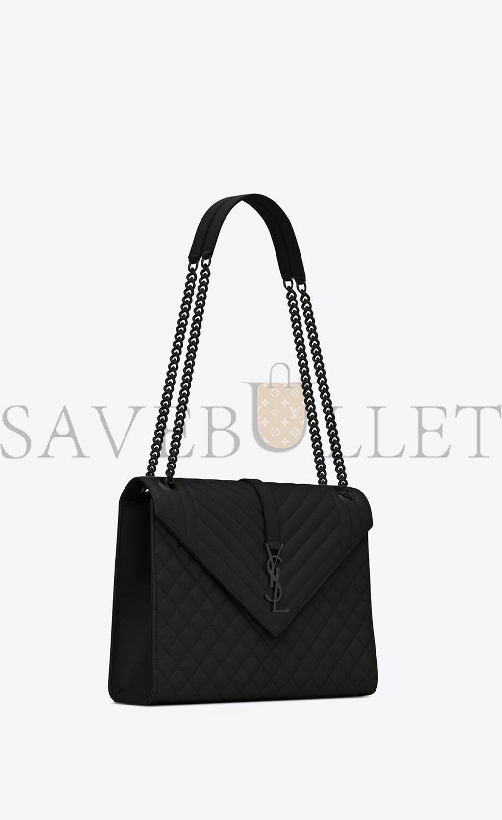 YSL ENVELOPE LARGE BAG IN MIX MATELASSÉ GRAIN DE POUDRE EMBOSSED LEATHER 600166BOW981000 (31*22*7.5cm) YSL ENVELOPE LARGE BAG IN MIX MATELASSÉ GRAIN DE POUDRE EMBOSSED LEATHER 600166BOW981000 (31*22*7.5cm)