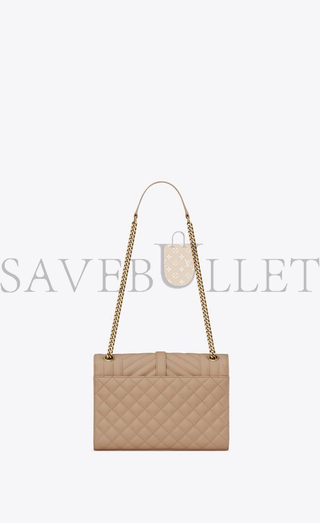 YSL ENVELOPE MEDIUM CHAIN BAG IN MIX MATELASSÉ GRAIN DE POUDRE EMBOSSED LEATHER 600185BOW912721 (24*17.5*6cm) YSL ENVELOPE MEDIUM CHAIN BAG IN MIX MATELASSÉ GRAIN DE POUDRE EMBOSSED LEATHER 600185BOW912721 (24*17.5*6cm)
