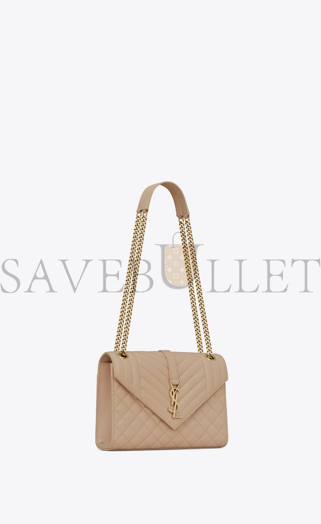 YSL ENVELOPE MEDIUM CHAIN BAG IN MIX MATELASSÉ GRAIN DE POUDRE EMBOSSED LEATHER 600185BOW912721 (24*17.5*6cm) YSL ENVELOPE MEDIUM CHAIN BAG IN MIX MATELASSÉ GRAIN DE POUDRE EMBOSSED LEATHER 600185BOW912721 (24*17.5*6cm)