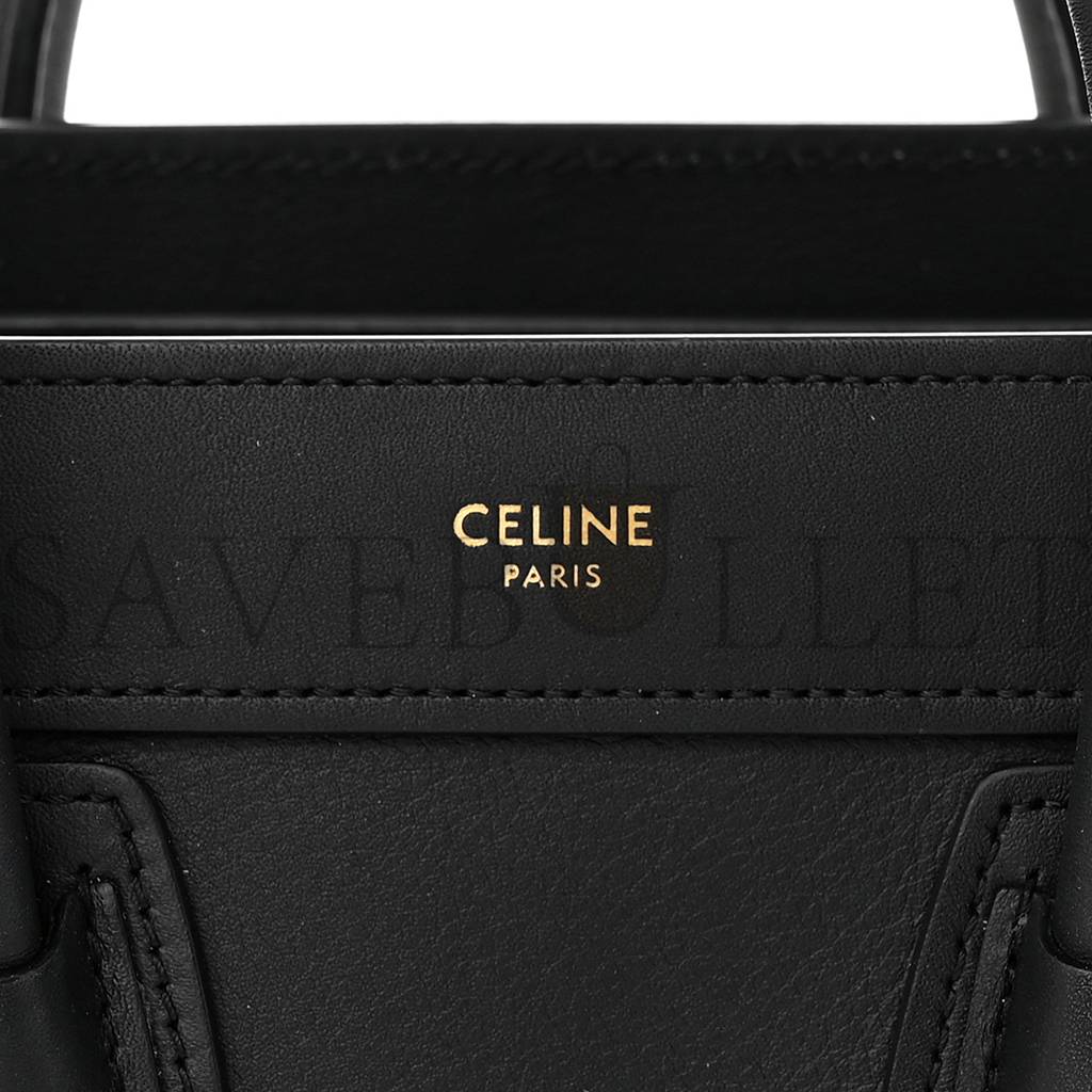 CELINE SMOOTH CALFSKIN NANO LUGGAGE BLACK (20*20*10cm) CELINE SMOOTH CALFSKIN NANO LUGGAGE BLACK (20*20*10cm)